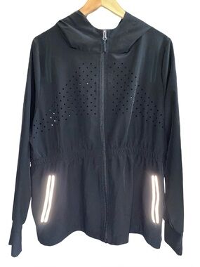 Cali Sport Women’s Black Hooded Lightweight Jacket Size Large